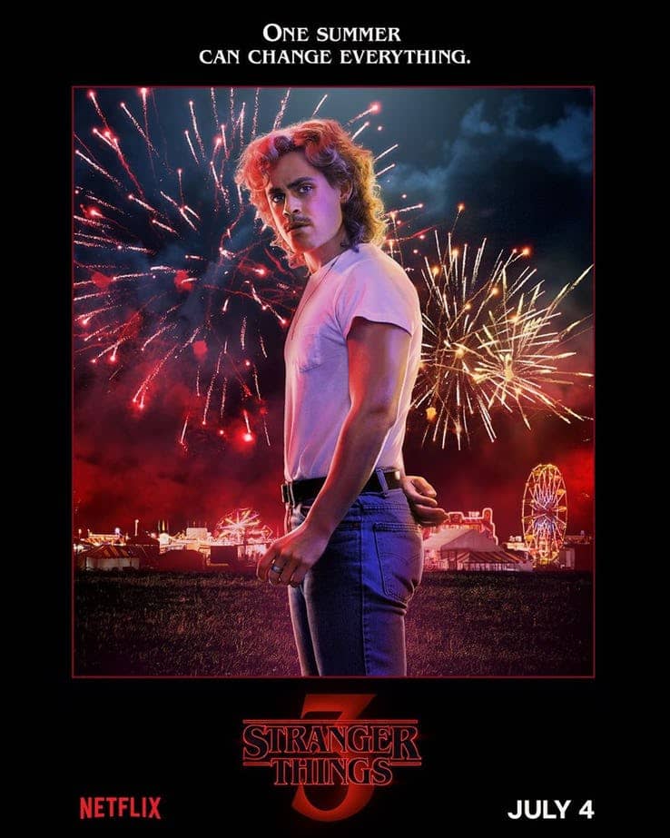 dacre montgomery as billy stranger things character poster