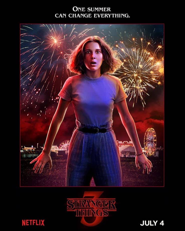millie bobby brown as eleven stranger things character poster
